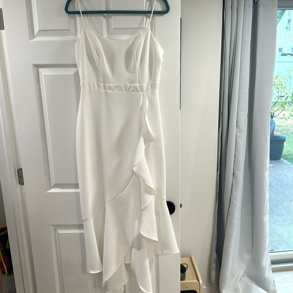 Aqua white dress formal. Worn once!